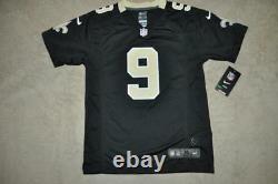 Drew Brees New Orleans Saints Game Football Jersey Mens Black NWT Fast Shipper