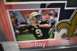 Drew Brees Patriotic New Orleans Saints Jersey Signed Framed Beckett Authentic