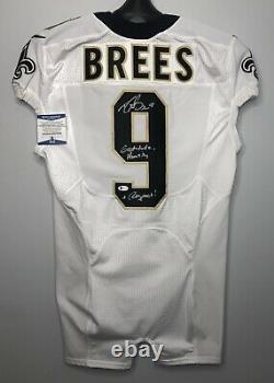 Drew Brees SIGNED New Orleans Saints Nike Game Style Jersey with Beckett BAS COA