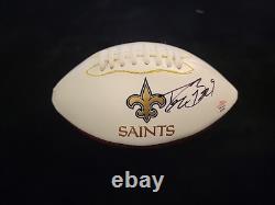 Drew Brees Signed Autographed Logo Mini Football New Orleans Saints with COA