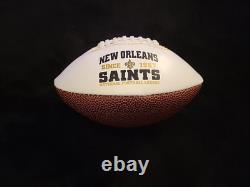 Drew Brees Signed Autographed Logo Mini Football New Orleans Saints with COA