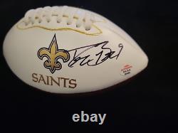 Drew Brees Signed Autographed Logo Mini Football New Orleans Saints with COA