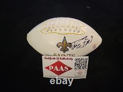 Drew Brees Signed Autographed Logo Mini Football New Orleans Saints with COA