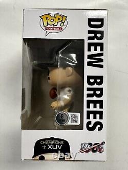 Drew Brees Signed NFL New Orleans Saints SB XLIV Funko Pop #138 2020 Beckett COA