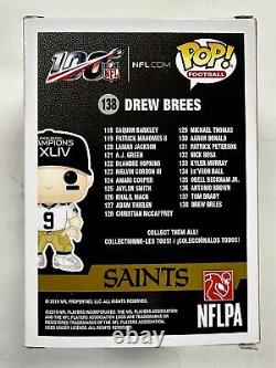 Drew Brees Signed NFL New Orleans Saints SB XLIV Funko Pop #138 2020 Beckett COA