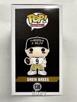 Drew Brees Signed NFL New Orleans Saints SB XLIV Funko Pop #138 2020 Beckett COA