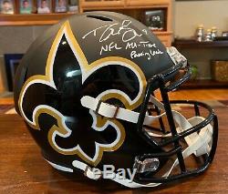 Drew Brees Signed New Orleans Saints AMP Full Size Helmet Passing Leader Beckett