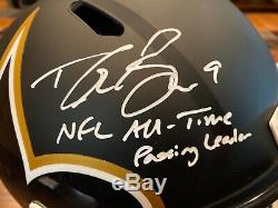 Drew Brees Signed New Orleans Saints AMP Full Size Helmet Passing Leader Beckett