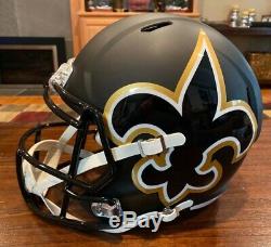 Drew Brees Signed New Orleans Saints AMP Full Size Helmet Passing Leader Beckett