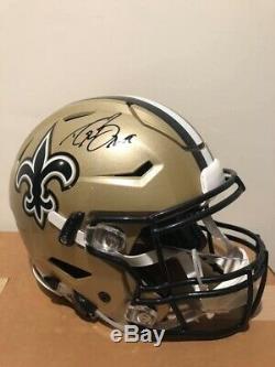 Drew Brees Signed New Orleans Saints Authentic Speed Flex Helmet Witness Beckett