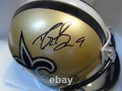 Drew Brees Signed New Orleans Saints Older Style Mini Helmet WithBeckett Cert