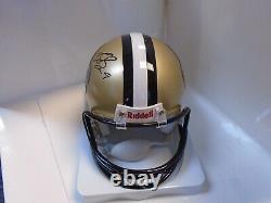Drew Brees Signed New Orleans Saints Older Style Mini Helmet WithBeckett Cert
