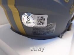 Drew Brees Signed New Orleans Saints Slate Speed Mini Helmet Beckett Auth 9