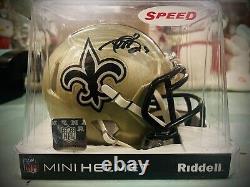 Drew Brees Signed New Orleans Saints Speed Mini Helmet