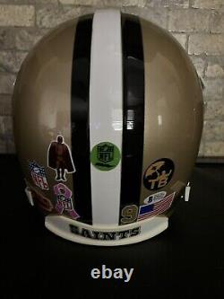 Drew Brees Signed New Orleans Saints VSR4 Custom Proline Helmet. Beckett