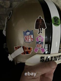 Drew Brees Signed New Orleans Saints VSR4 Custom Proline Helmet. Beckett