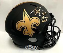 Drew Brees Signed Saints Eclipse Full Size Helmet W Sb XLIV Inscription Bas Coa