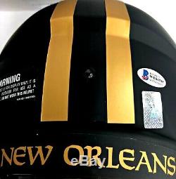 Drew Brees Signed Saints Eclipse Full Size Helmet W Sb XLIV Inscription Bas Coa