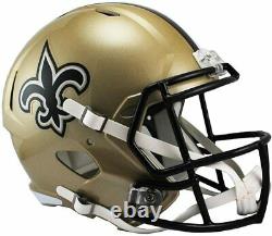 Football Riddell New Orleans Saints Full Size Revolution Speed Replica Helmet