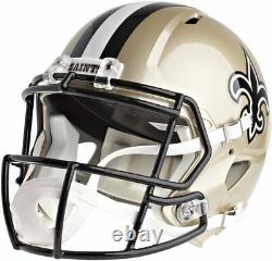 Football Riddell New Orleans Saints Full Size Revolution Speed Replica Helmet