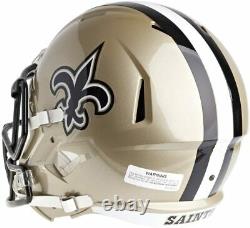 Football Riddell New Orleans Saints Full Size Revolution Speed Replica Helmet
