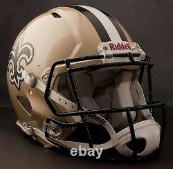 GAMEDAY-AUTHENTICATED New Orleans Saints NFL Riddell Speed Football Helmet