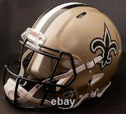 GAMEDAY-AUTHENTICATED New Orleans Saints NFL Riddell Speed Football Helmet