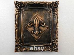 GOLD Fleur de Lis Wall Plaque, New Orleans, Saints, French, Louisiana Decor NEW