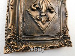 GOLD Fleur de Lis Wall Plaque, New Orleans, Saints, French, Louisiana Decor NEW