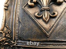 GOLD Fleur de Lis Wall Plaque, New Orleans, Saints, French, Louisiana Decor NEW