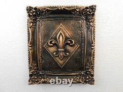 GOLD Fleur de Lis Wall Plaque, New Orleans, Saints, French, Louisiana Decor NEW