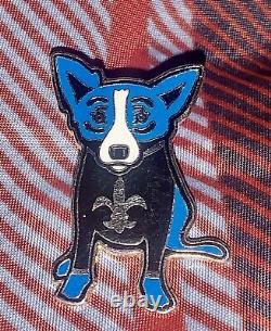 George Rodrigue Blue Dog New Orleans Saints Jersey Mini Lapel Pin Tie Tac Brees