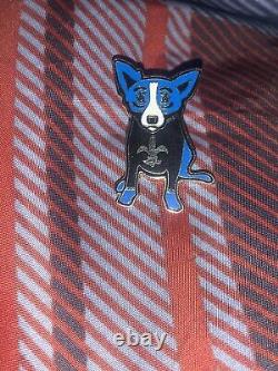 George Rodrigue Blue Dog New Orleans Saints Jersey Mini Lapel Pin Tie Tac Brees