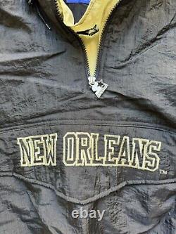 J5 VINTAGE 90s STARTER NEW ORLEANS SAINTS QUARTER ZIP JACKET Men's Size M