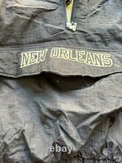 J5 VINTAGE 90s STARTER NEW ORLEANS SAINTS QUARTER ZIP JACKET Men's Size M