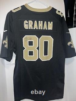 Jimmy Graham Jersey Nike Field New Orleans Saints #80 Football Autographed