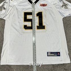 Jonathan Vilma Jersey Size 56 New Orleans Saints White NFL On Field Super Bowl