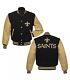 Letterman New Orleans Saints Black/gold Varsity Jacket