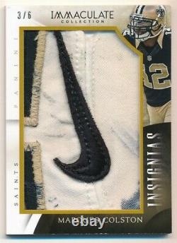 Marques Colston 2014 Immaculate Insignias Nike Logo Game Worn Patch Sp #3/6