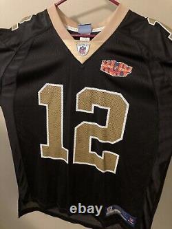 Marques Colston Super Bowl XLIV Authentic Reebok Jersey New Orleans Saints Sz L