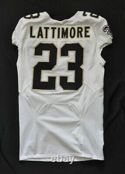 Marshon Lattimore #23 Saints Nike 2016 Team Game Issued On Field Nfljersey 42+3