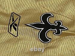 Men's REGGIE BUSH New Orleans Saints Gold Alternate Reebok Sewn Jersey 54 XXL