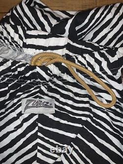Men's Zubaz New Orleans Saints Black and White Zebra Print Pants NWT Small