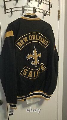 Mens 2xl NFL New Orleans Saints Wool Football Jacket Coat New With Tags
