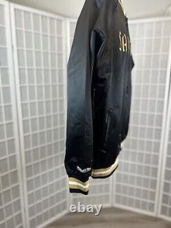 Mitchell & Ness New Orleans Saints Lightweight Black Satin Jacket 2xl