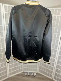 Mitchell & Ness New Orleans Saints Lightweight Black Satin Jacket 2xl