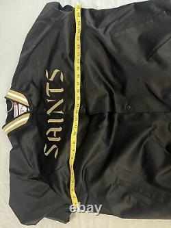 Mitchell & Ness New Orleans Saints Lightweight Black Satin Jacket 2xl