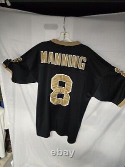 Mitchell & Ness Size 50 XL Archie Manning #8 New Orleans Saints Black Jersey