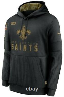 NEW Authentic Nike New Orleans Saints Men's NFL Salute to Service Black Hoodie