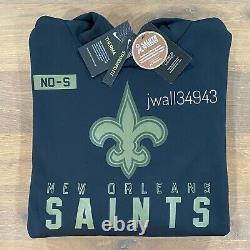 NEW Authentic Nike New Orleans Saints Men's NFL Salute to Service Hoodie Black